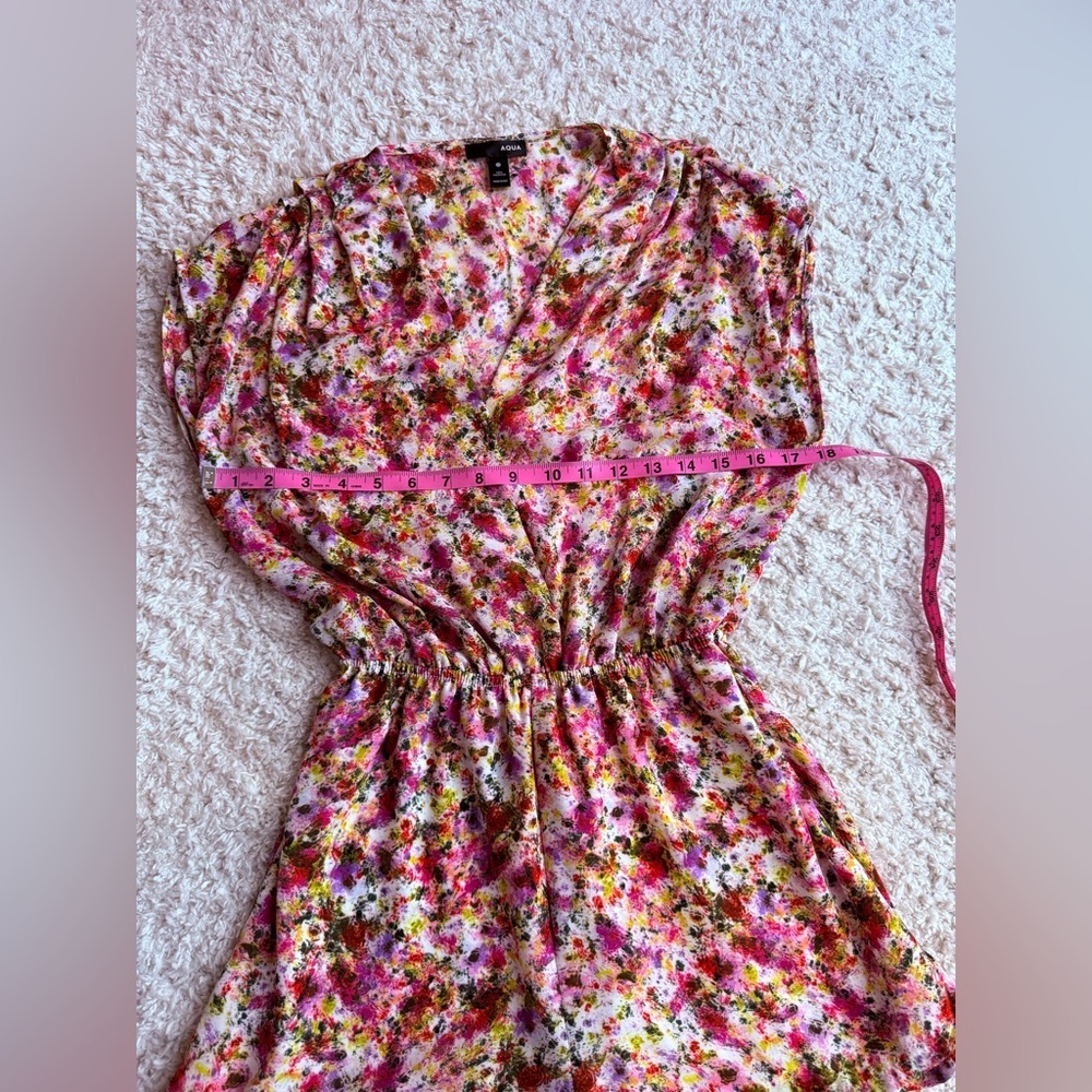Women's Aqua Floral Romper Size XS - Picture 2 of 8